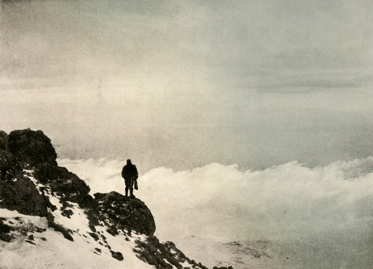 Brocklehurst, olhando para baixo do ... Monte Erebus, 1908, 1909 de Unbekannt