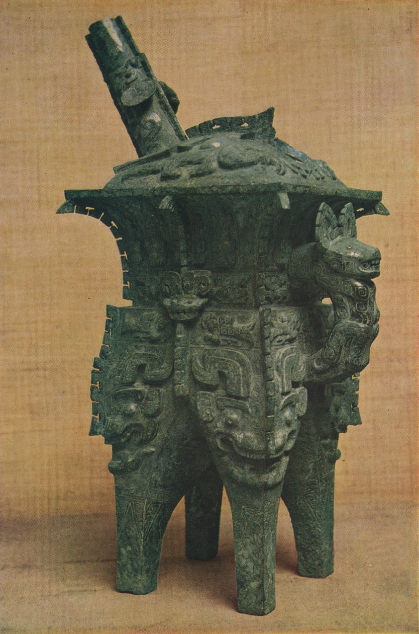 Embarcação de vinho Ho de bronze - Dinastia Shang-Yin, c1766 a 1122 aC, 1936 de Unbekannt