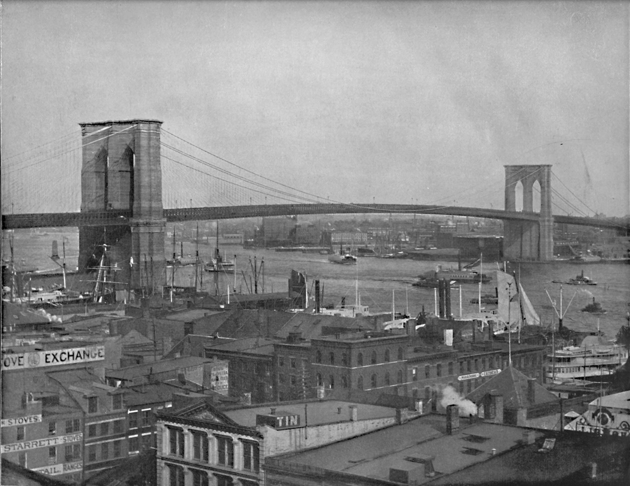 Ponte de Brooklyn, Nova Iorque, c1897. de Unbekannt