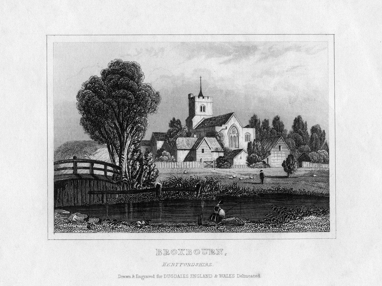 Broxbourne, Hertfordshire, meados do século XIX de Unbekannt