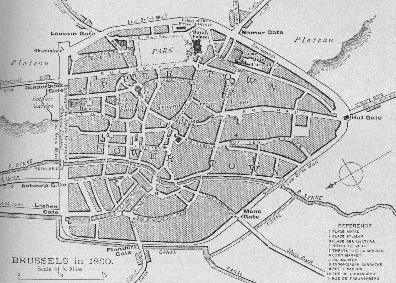 Bruxelas em 1830 - Plano, 1902 de Unbekannt