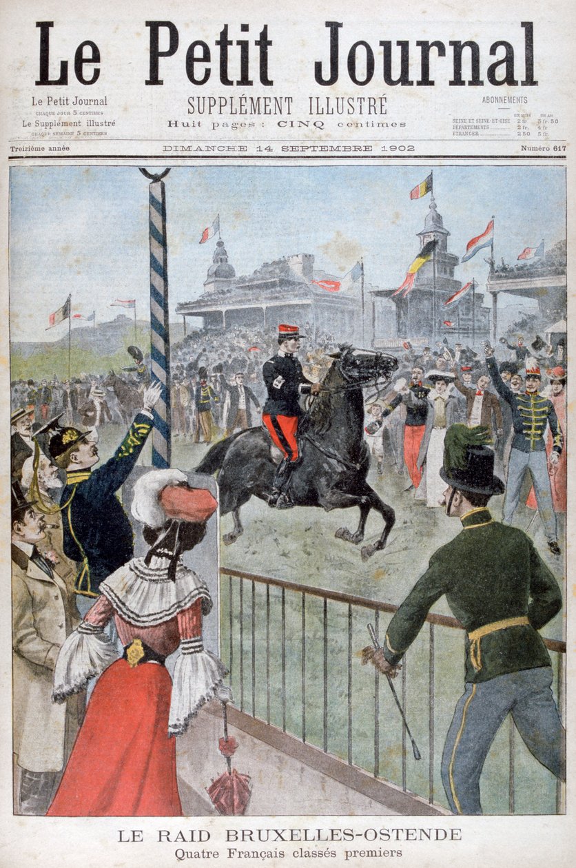Corrida de cavalos de Bruxelas a Oostende, 1902 de Unbekannt