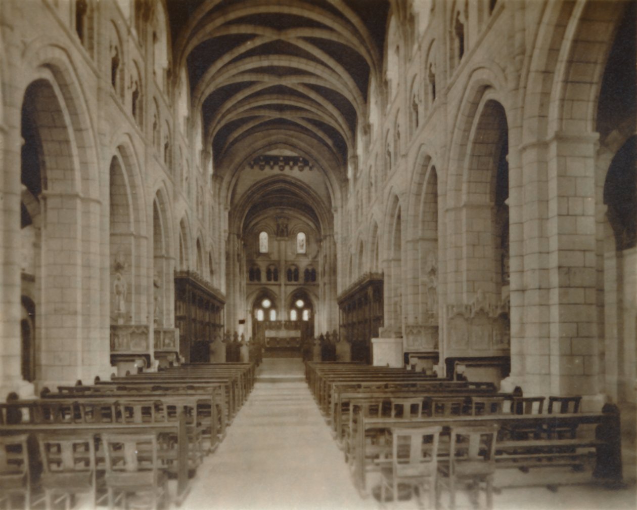 Igreja da Abadia de Buckfast, Interior, final do século XIX e início do século XX de Unbekannt