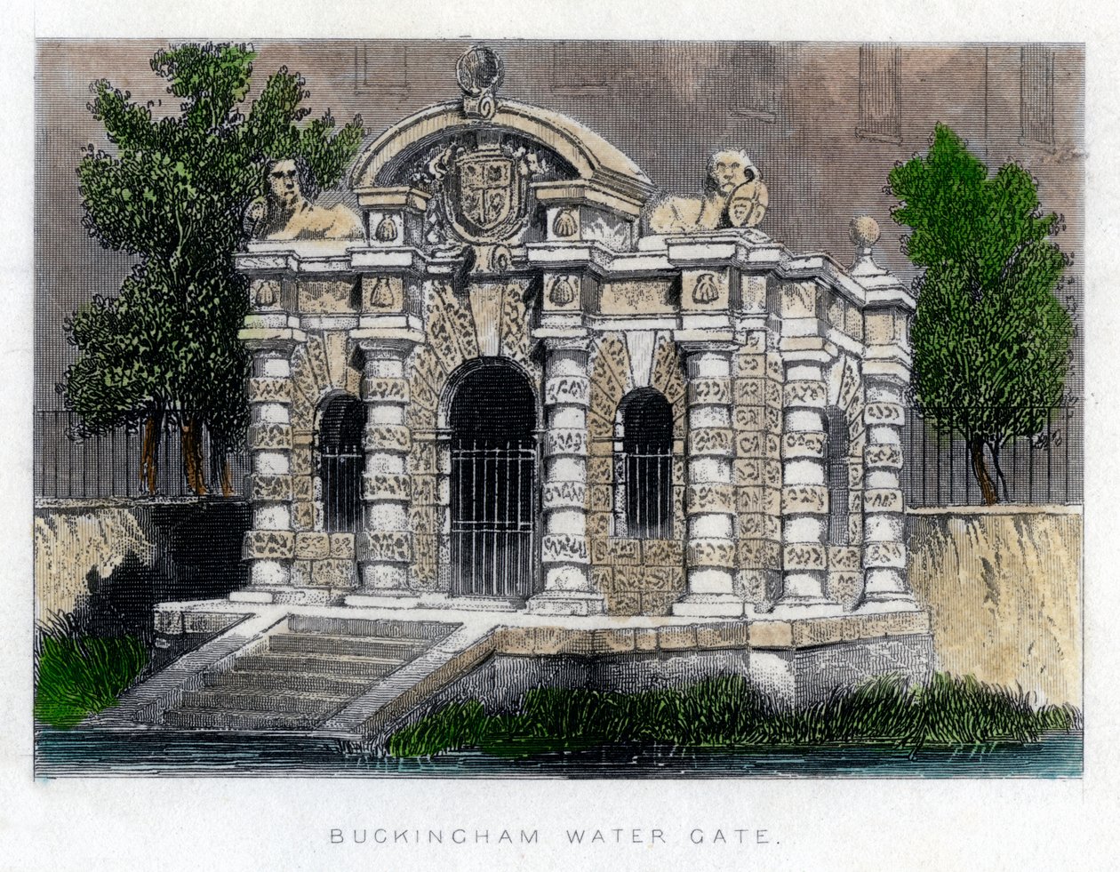 Portão de água de Buckingham, Strand, Londres, c1850 de Unbekannt