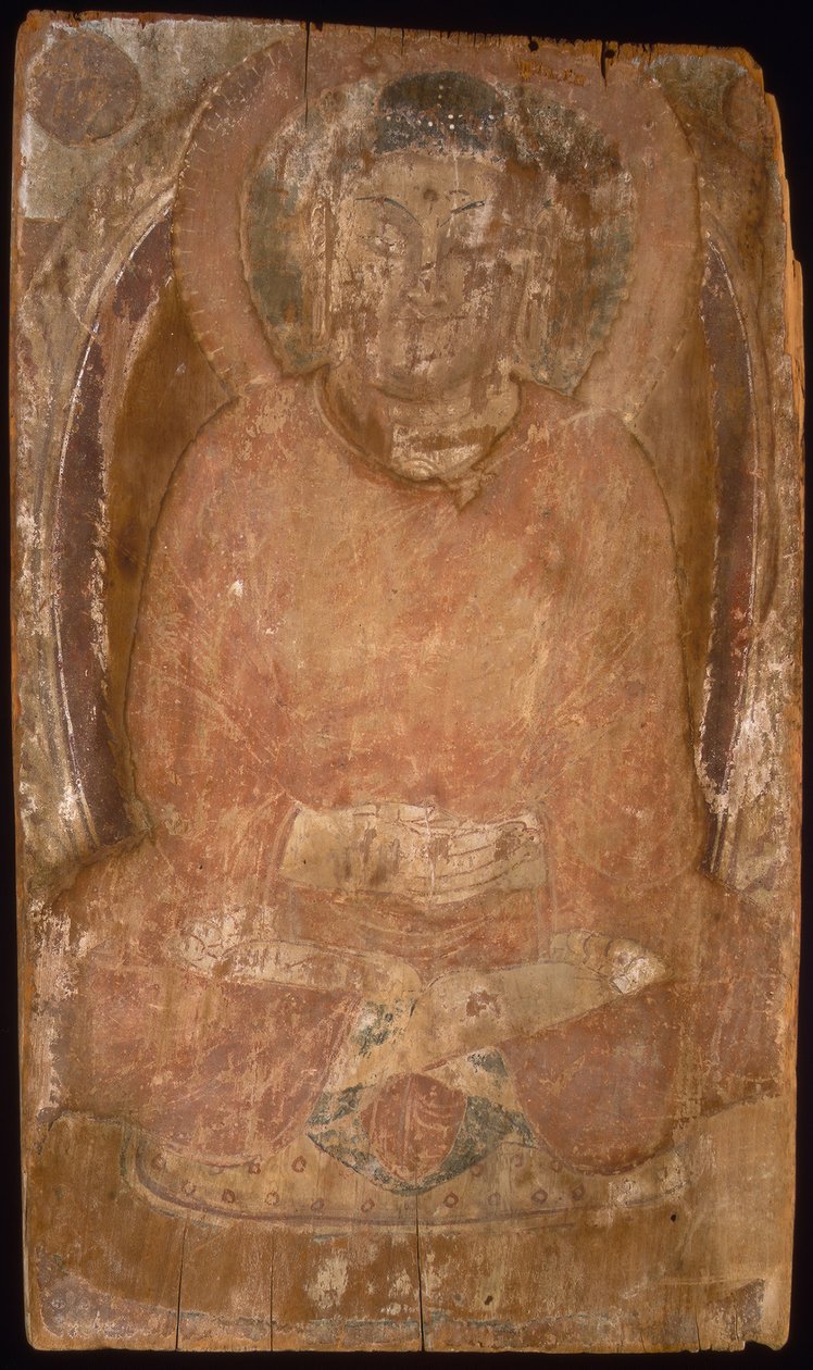 Buda com auréola e corpo flamejante Mandorla, século VI a VII. de Unbekannt