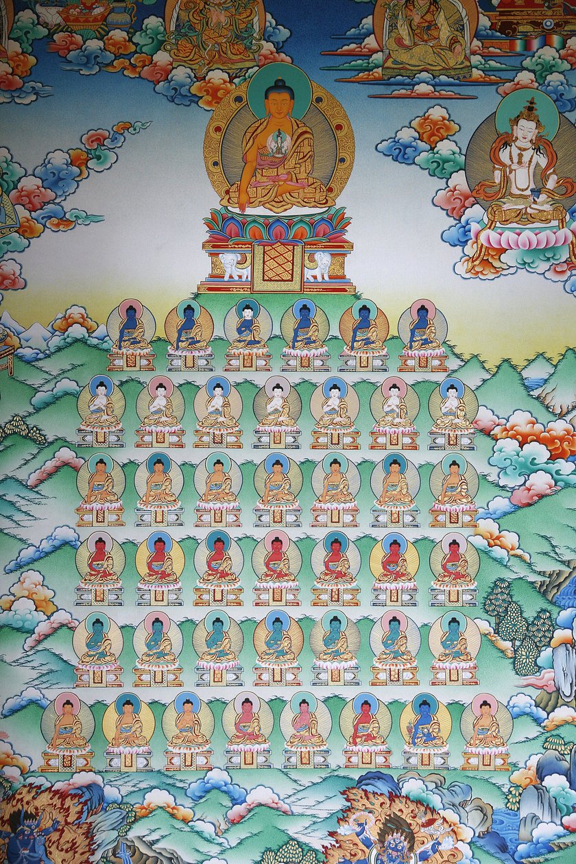 O reino de Buda. Mosteiro de Kopan, Katmandu, Nepal de Unbekannt