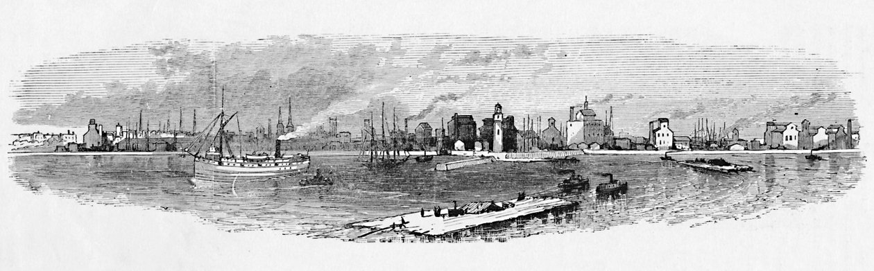 Porto do búfalo, do quebra-mar, 1883 de Unbekannt