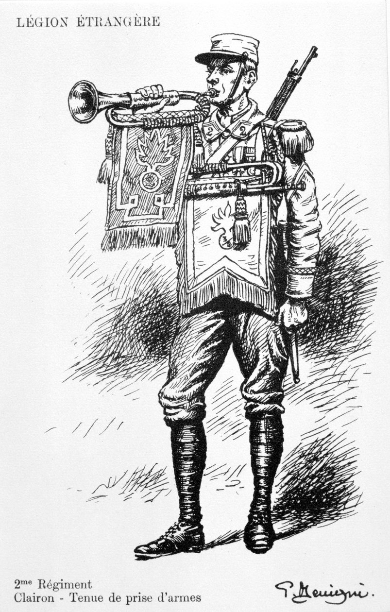 Bugler, 2º Regimento da Legião Estrangeira Francesa, século 20 de Unbekannt