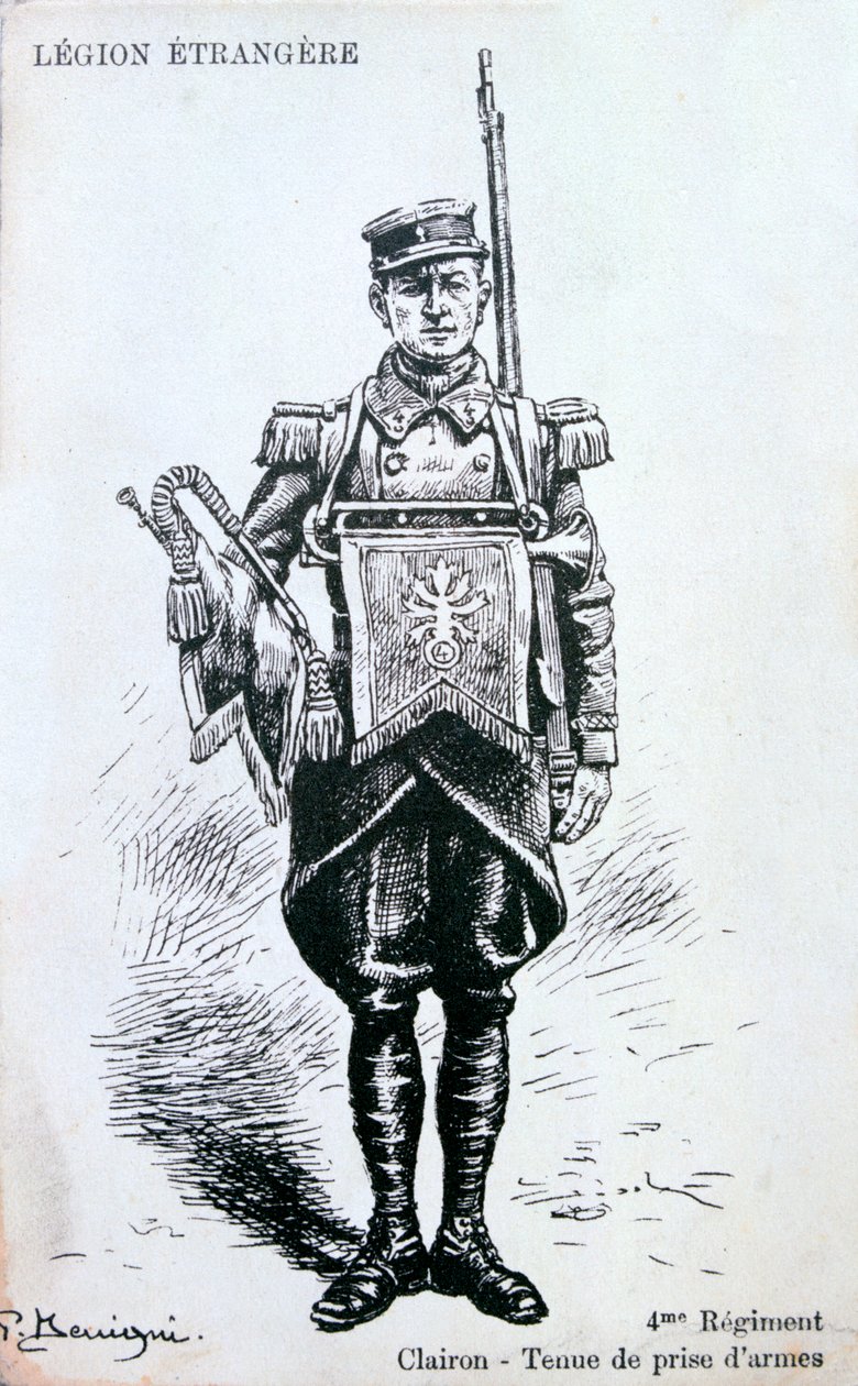 Bugler, 4º Regimento da Legião Estrangeira Francesa, século 20 de Unbekannt