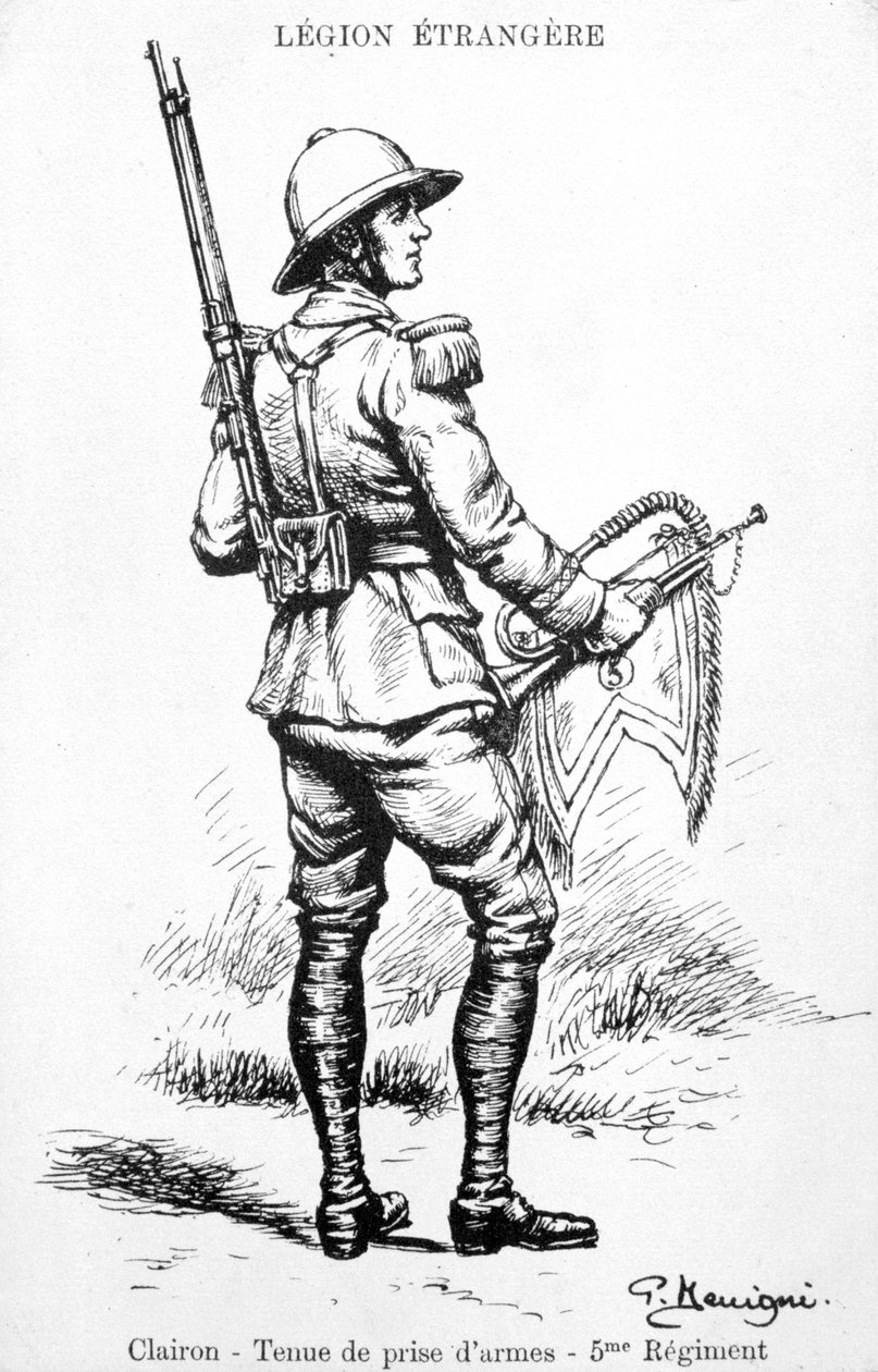 Bugler, 5º Regimento da Legião Estrangeira Francesa, século 20 de Unbekannt