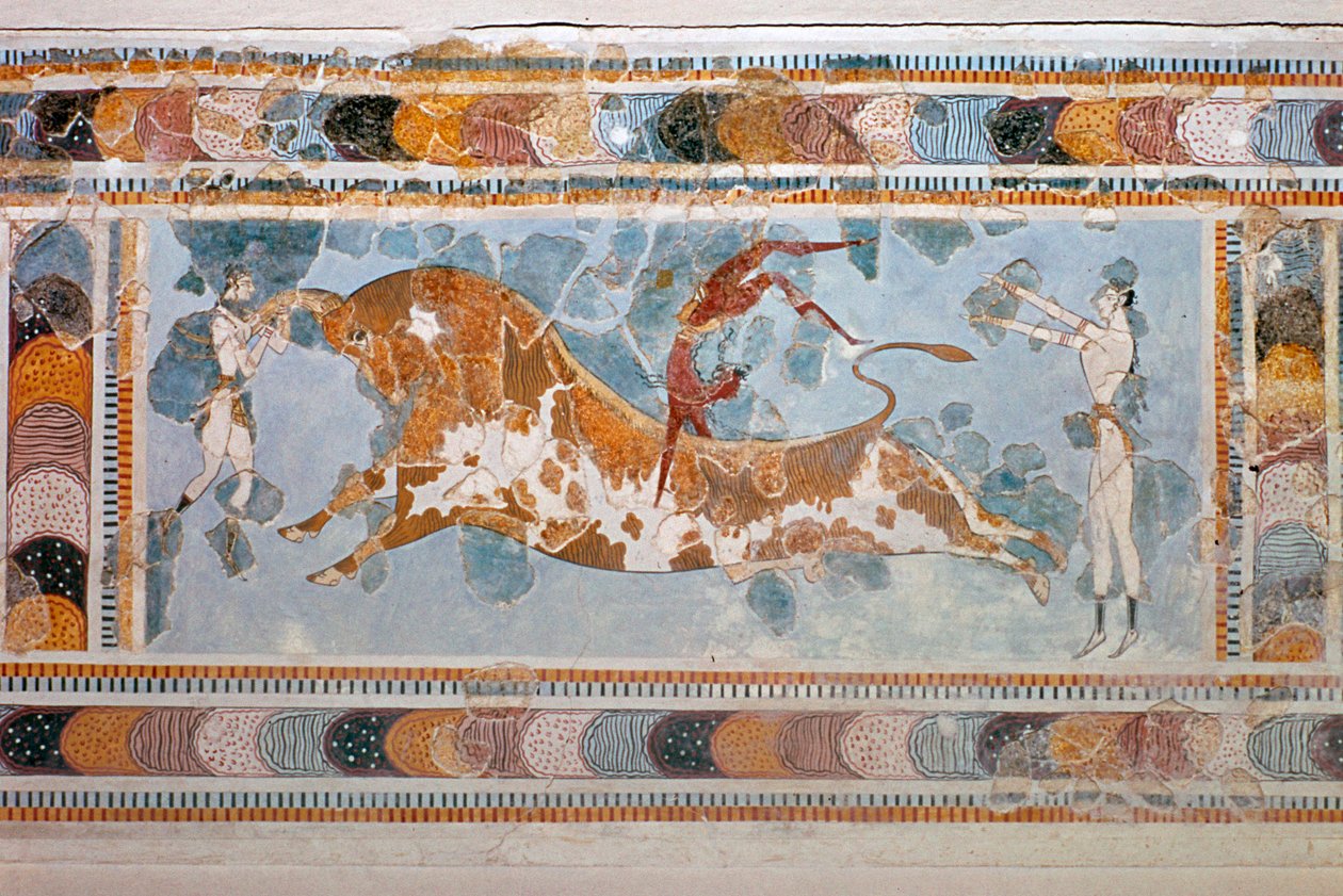 Afresco do salto de touro de Knossos de Unbekannt