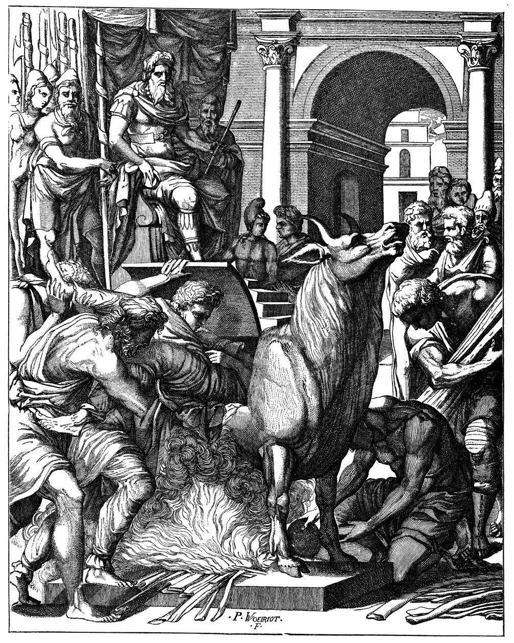 Touro de Phalaris, tirano de Agrigentum, Sicília, c570 aC Século XVI de Unbekannt