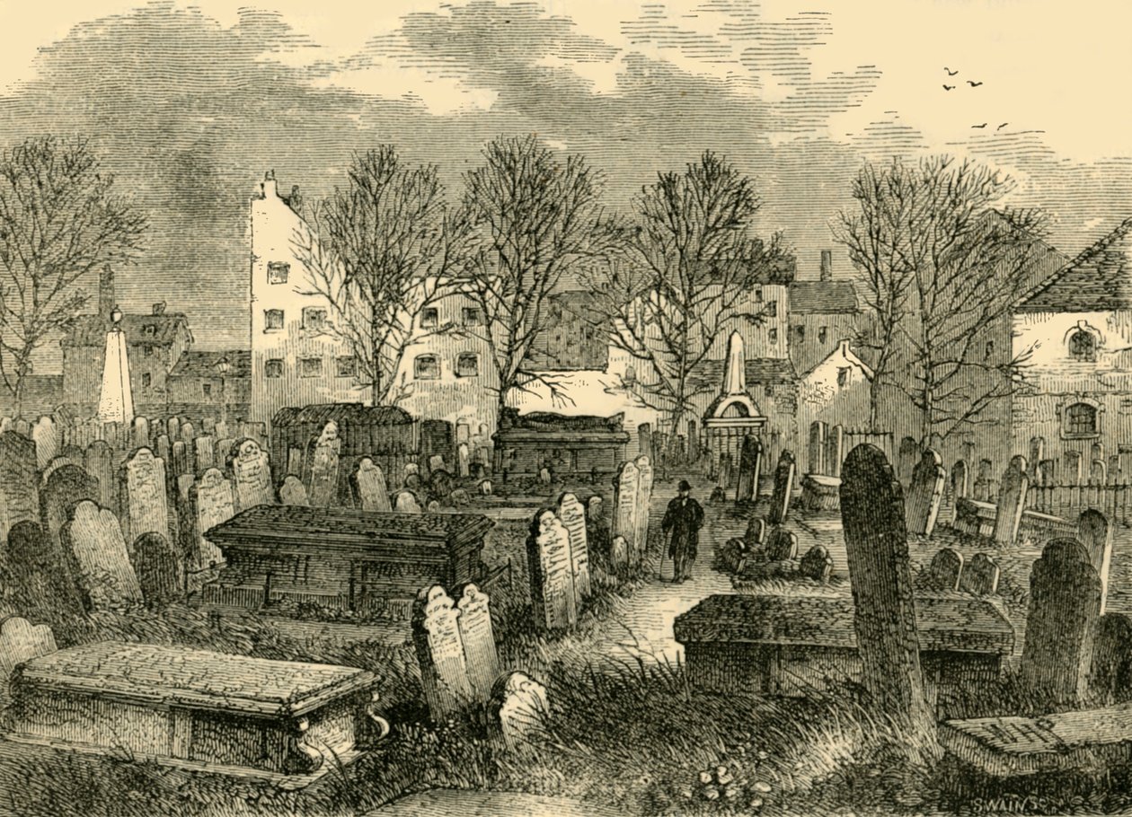 Terra de enterro dos campos de Bunhill, c1872. de Unbekannt