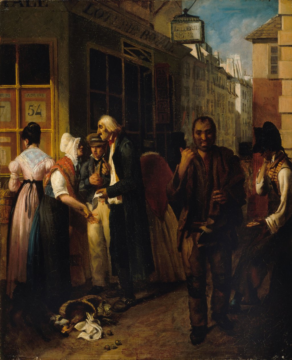 Escritório da Lotaria Real sob a Restauração, 1820. de Unbekannt