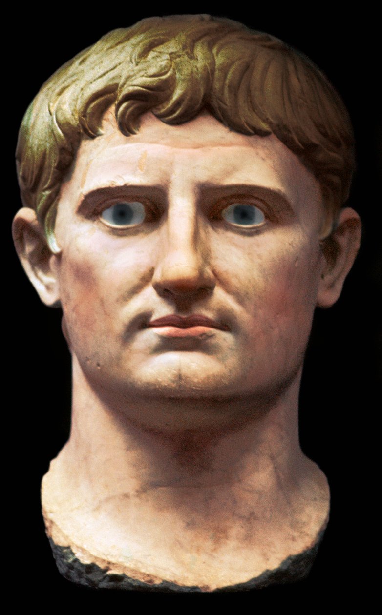 Busto do imperador romano Augusto, século 1 aC de Unbekannt