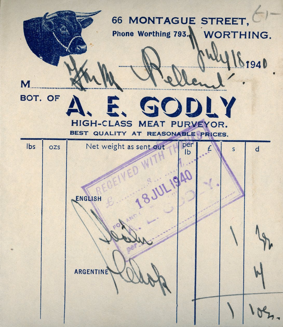 Recepção de açougueiros, 1940. de Unbekannt