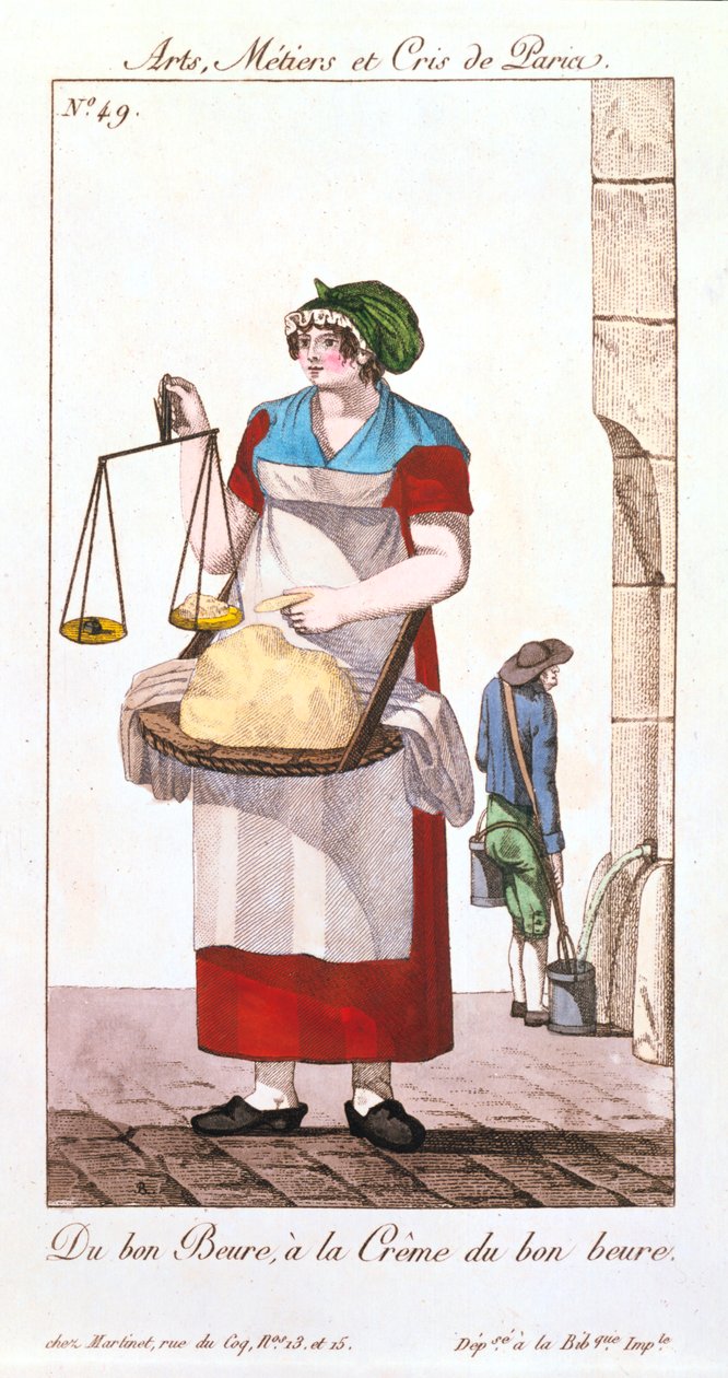 Vendedor de manteiga, 1826 de Unbekannt