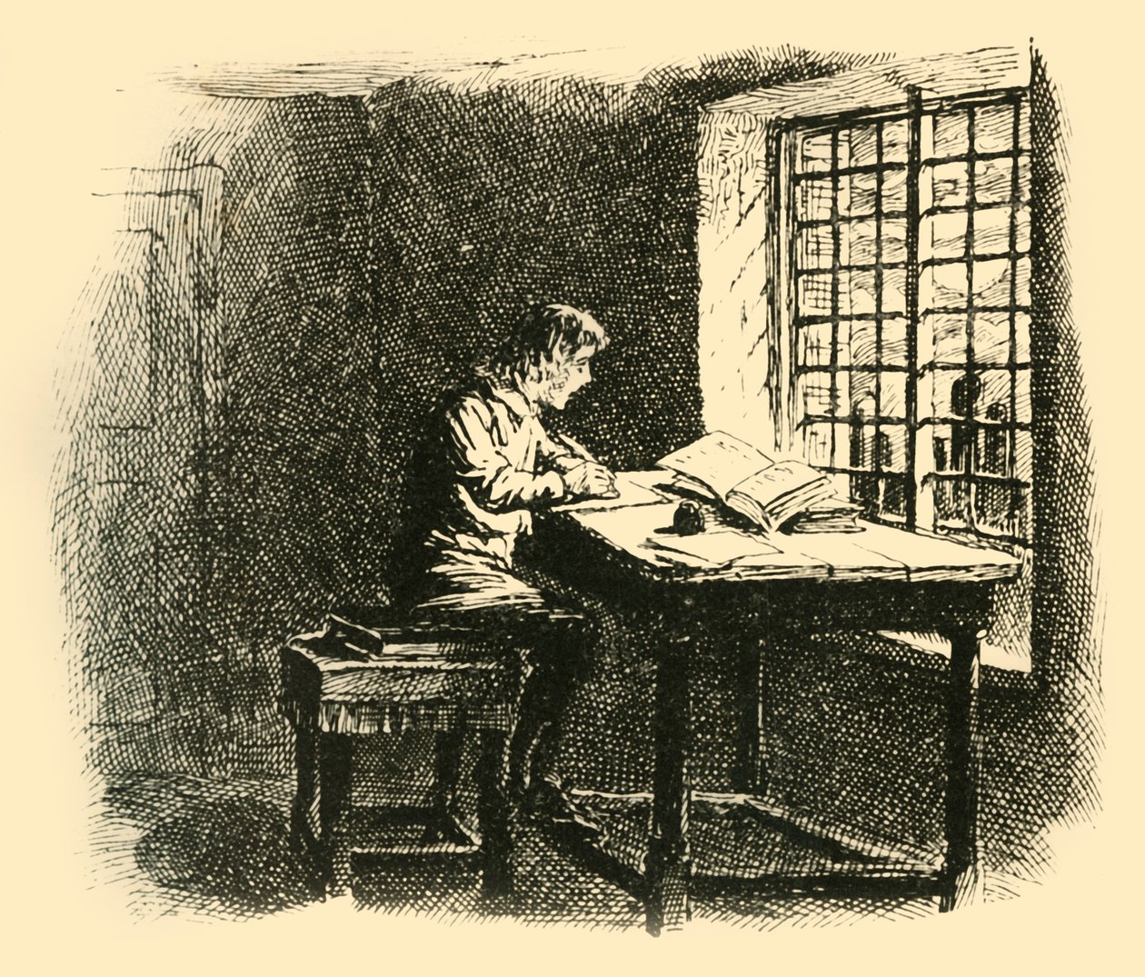 À luz da lua, ele começou sua tarefa, 1907. de Unbekannt
