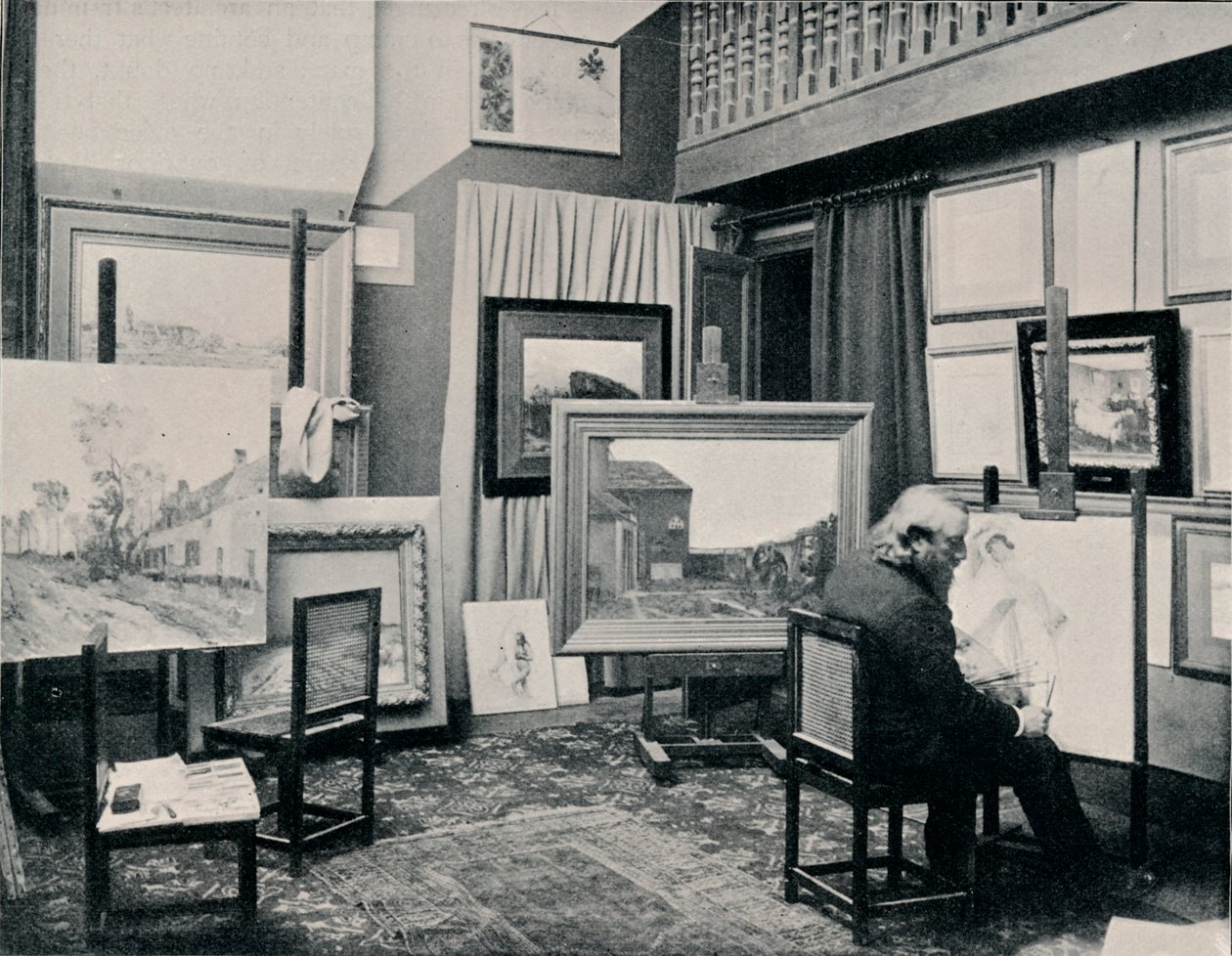 C. Cazin em seu estúdio, c1897 de Unbekannt