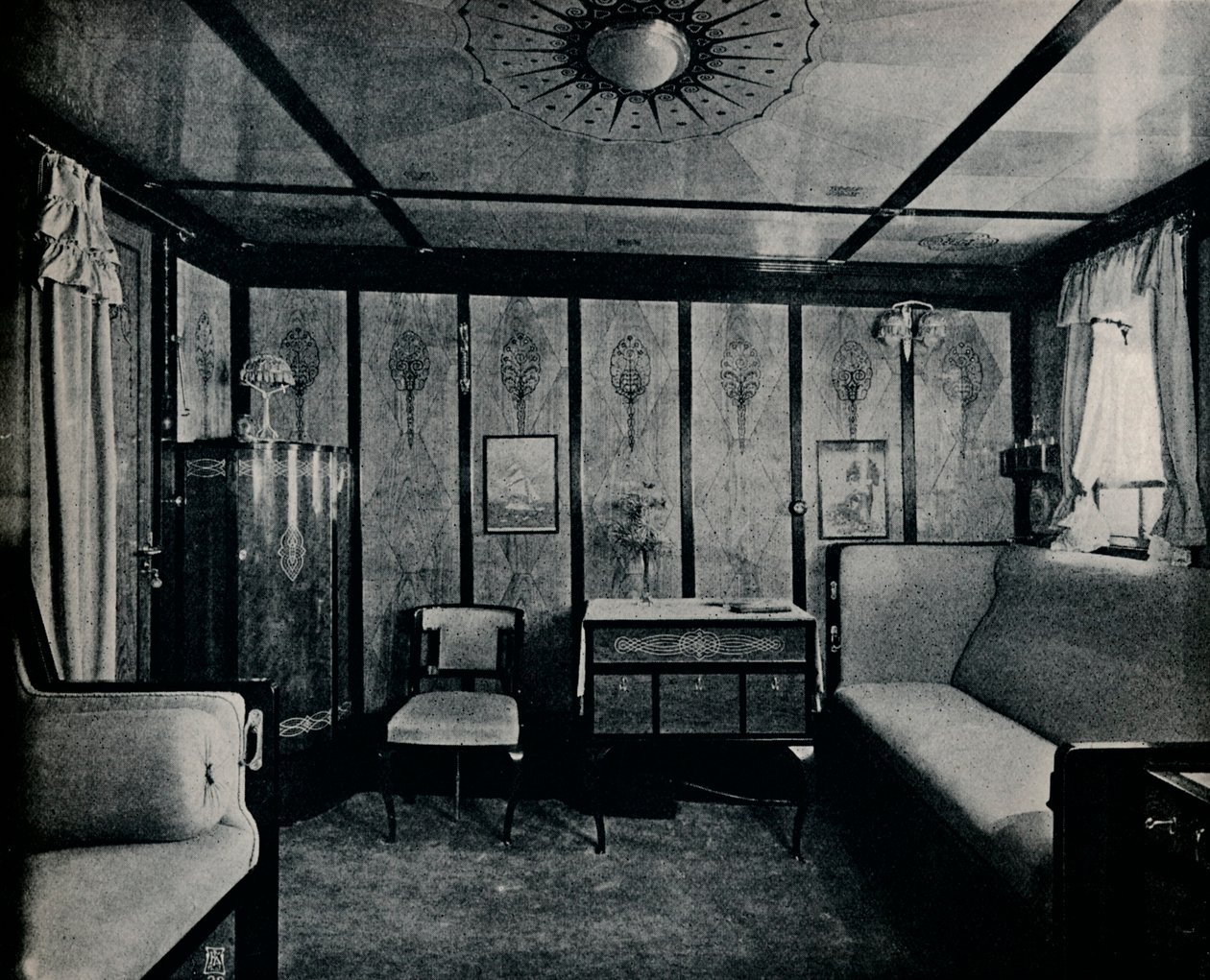 Cabin-De-Luxe no norte da Alemanha Lloyd SS. Kronprinzessin Cecilie, c1907 de Unbekannt