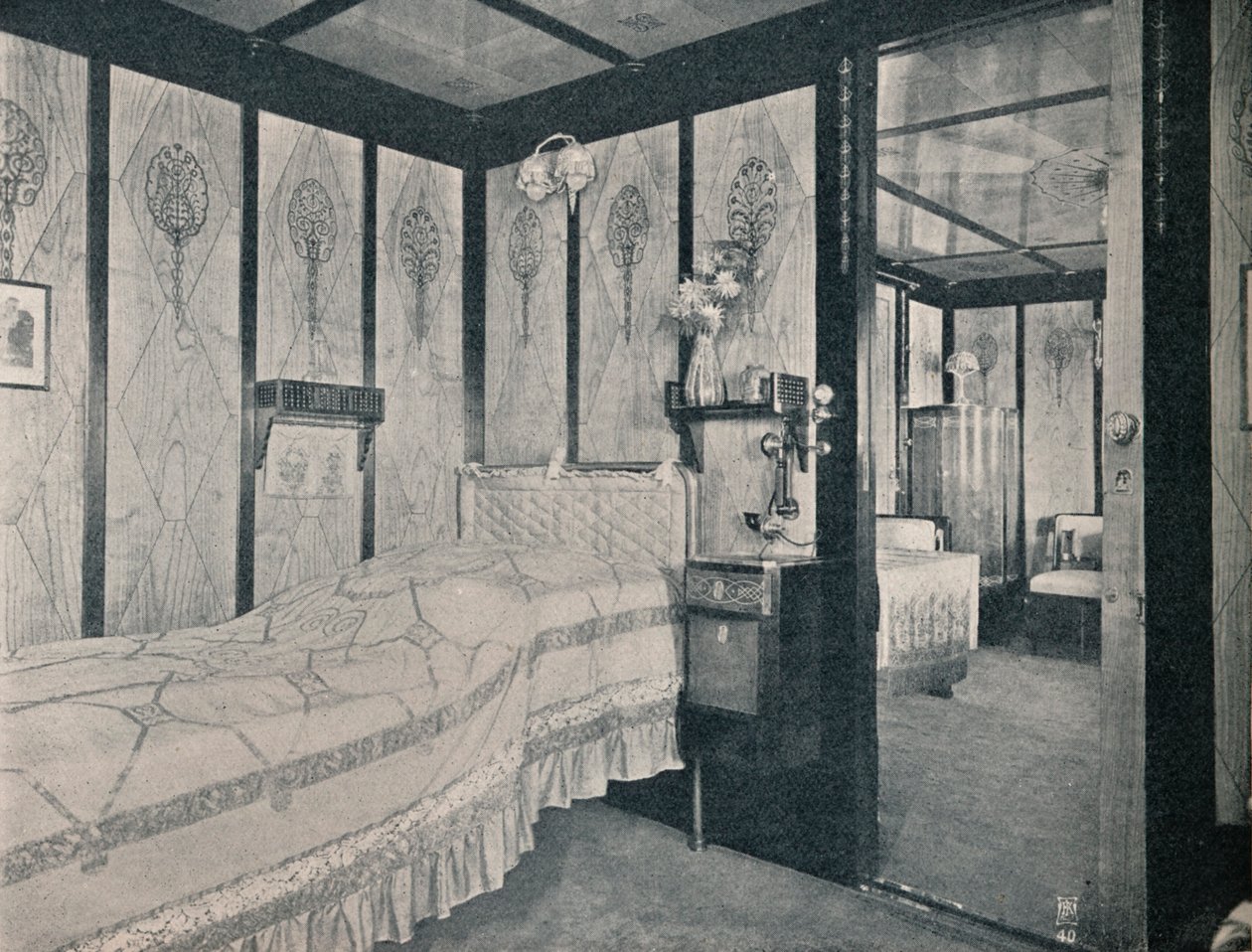 Cabin-De-Luxe no norte da Alemanha Lloyd SS. Kronprinzessin Cecilie, c1907 de Unbekannt