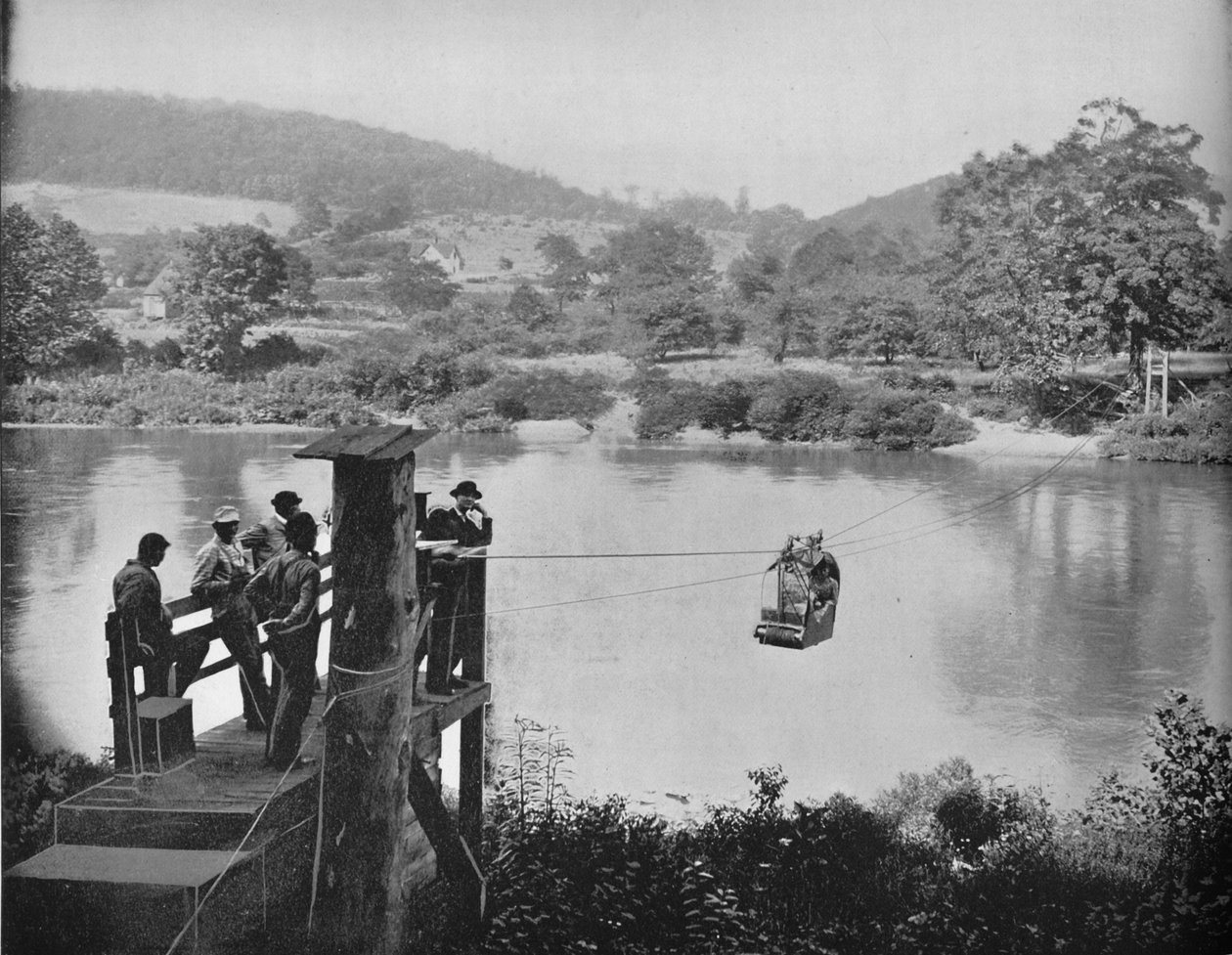 Balsa de cabo, perto de La Colle, Penn, c1897. de Unbekannt