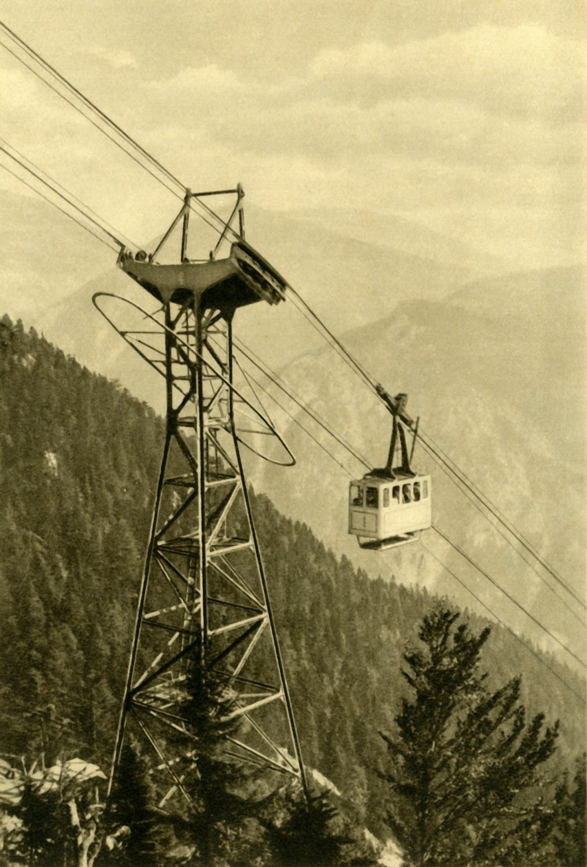 Teleférico, montanhas de Rax, Baixa Áustria, c1935. de Unbekannt