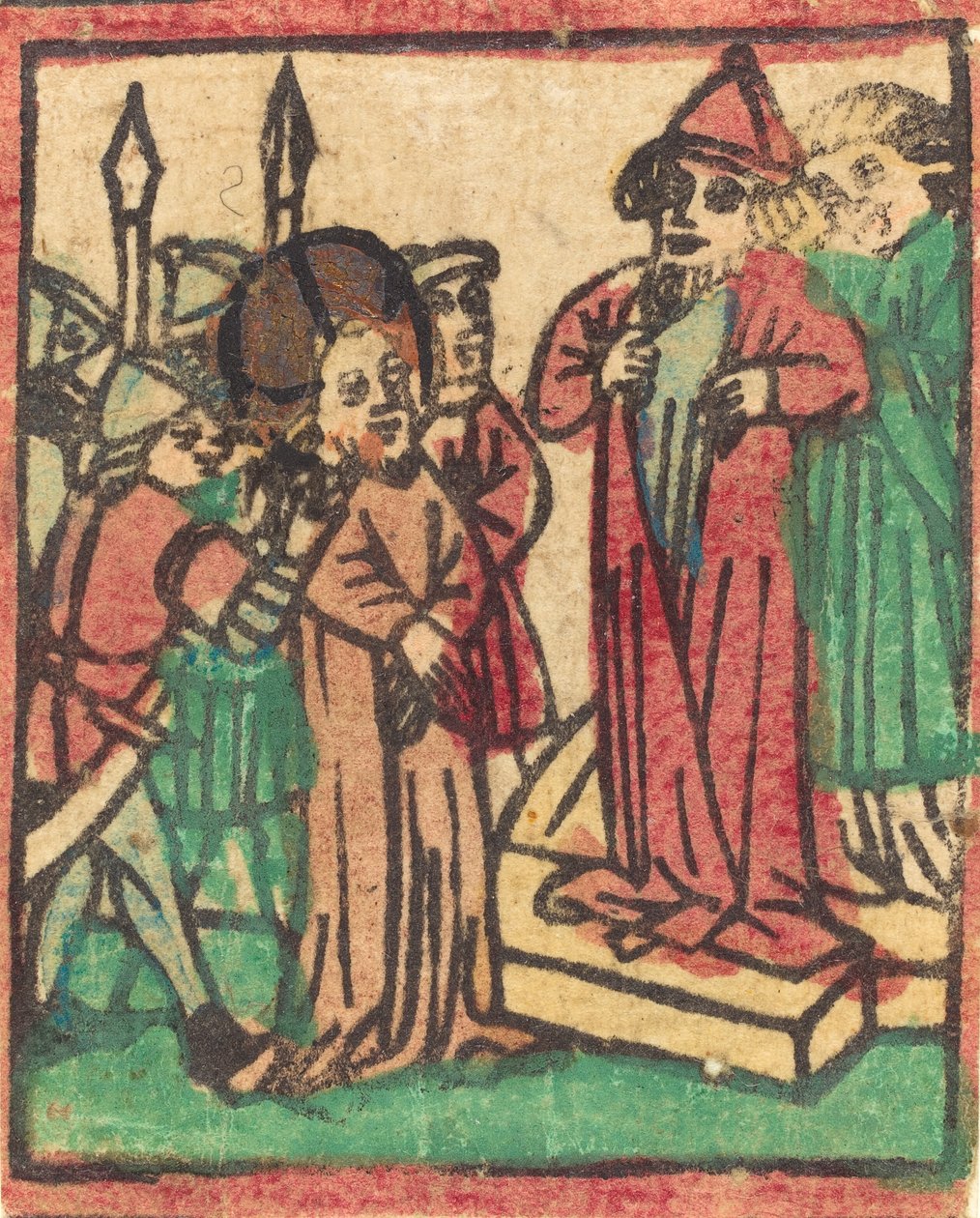 Caifás rasgando suas roupas, provavelmente 1449. de Unbekannt