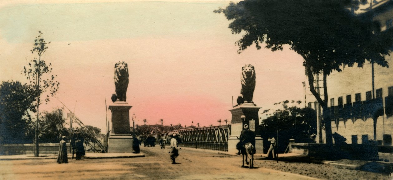 Cairo: Ponte Kasr-El-Nilo, c1918-c1939. de Unbekannt