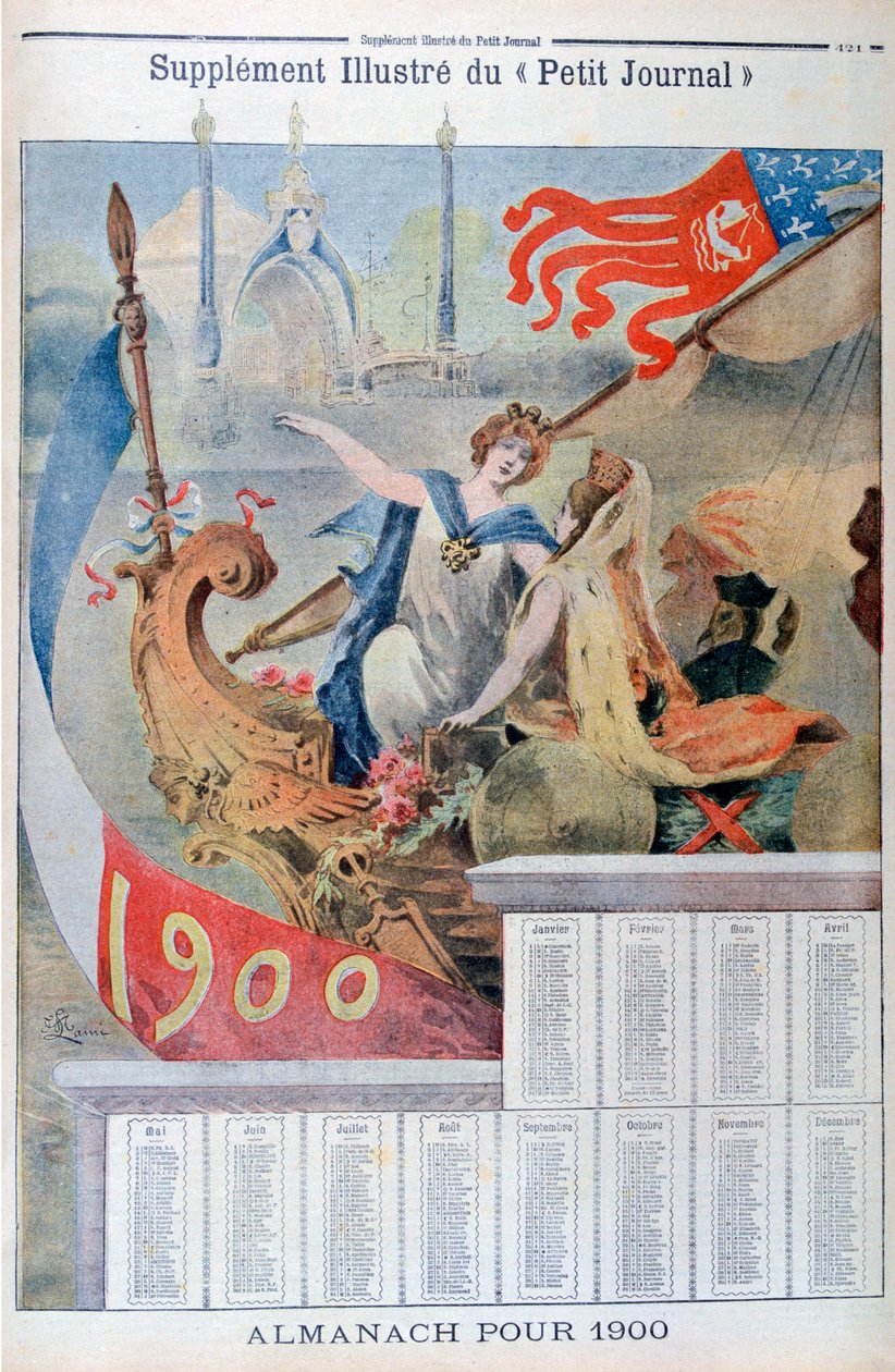 Calendário para 1900 de Unbekannt