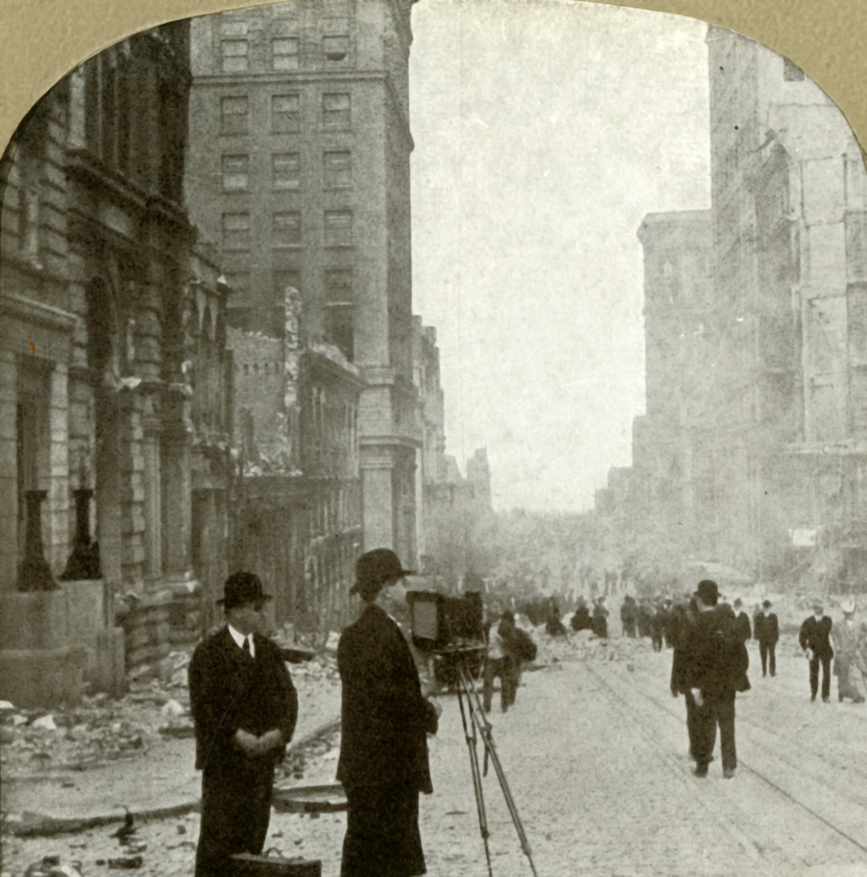 California St., ansioso para o depósito de balsas - Banking District, 1906. de Unbekannt