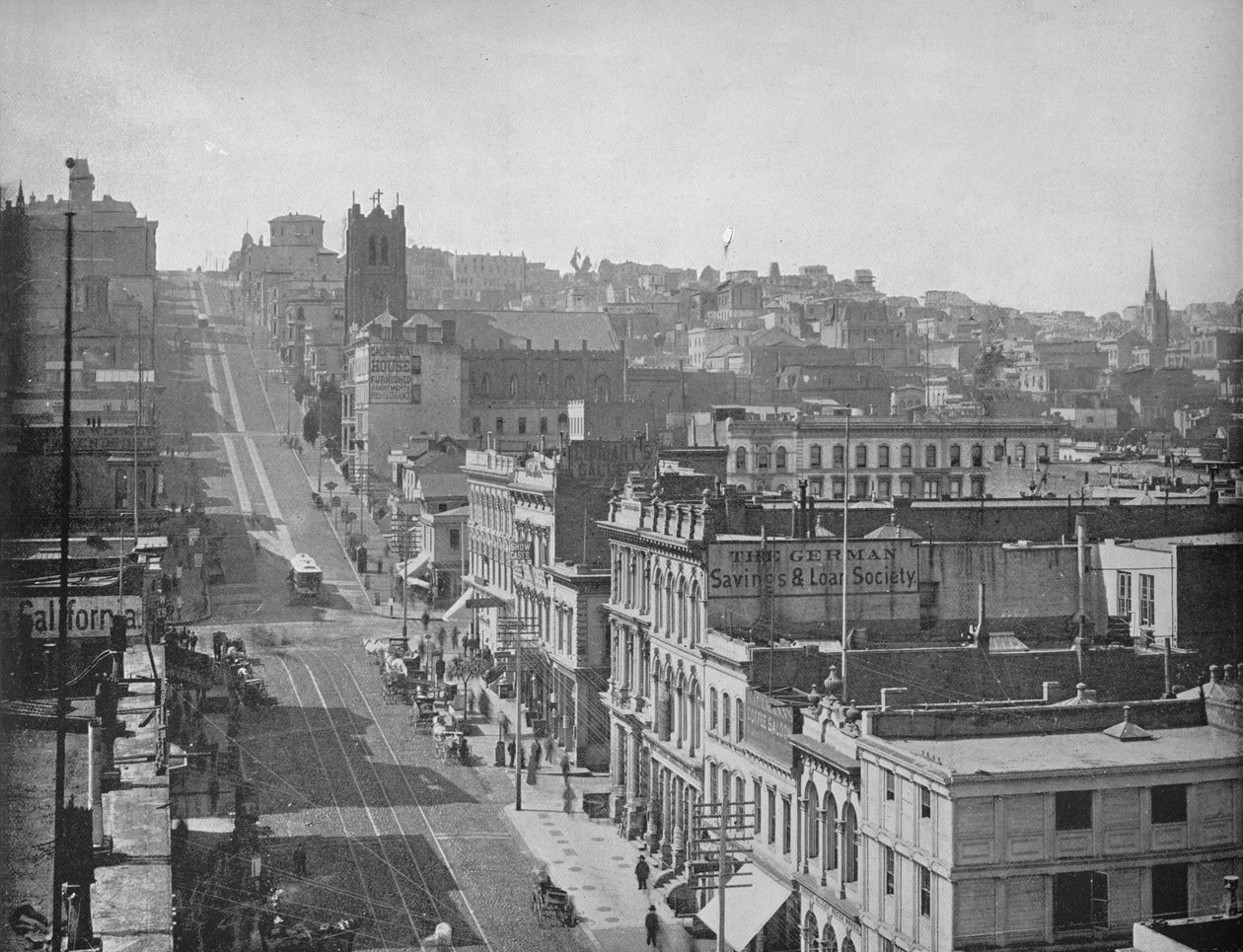 California Street, São Francisco, c1897. de Unbekannt