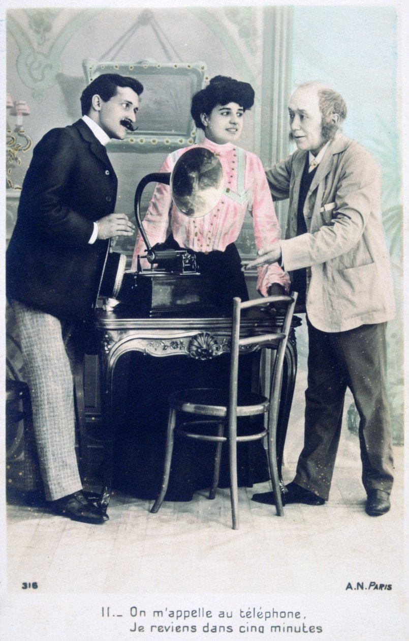 Ligue para mim no telefone, voltarei em cinco minutos, c1900 de Unbekannt