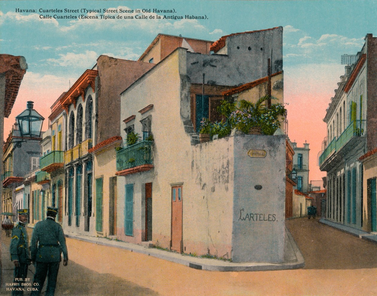 Calle Cuarteles, cena típica da rua em Havana velha, Cuba, c1920 de Unbekannt