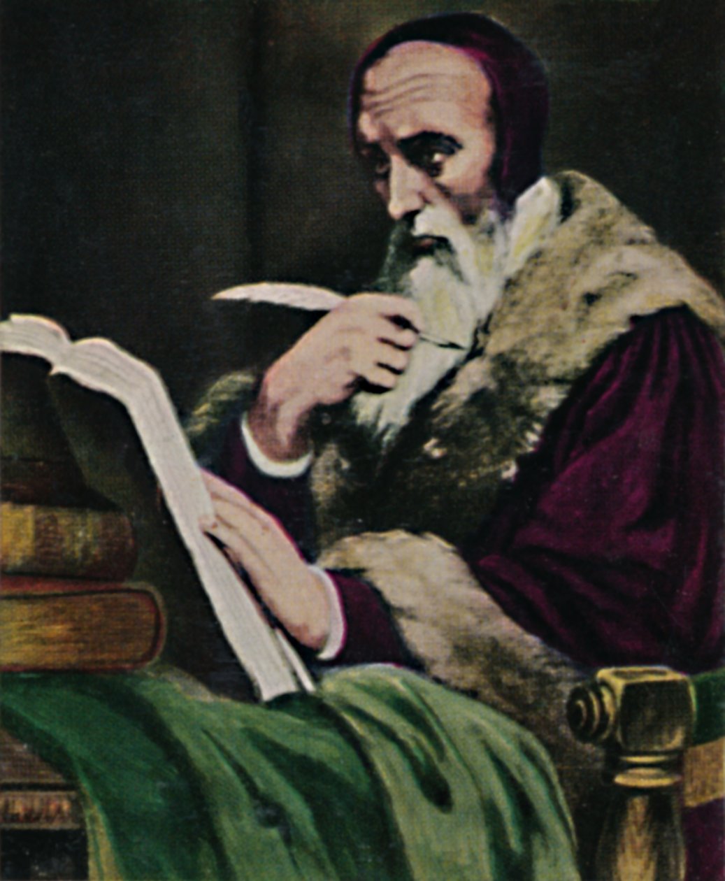 Calvin 1509-1564. - Pintura de Scheffer, 1934. de Unbekannt