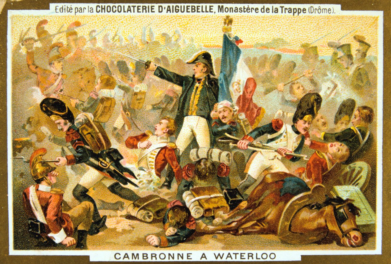 Cambronne na Batalha de Waterloo, 18 de junho de 1815, século XIX de Unbekannt