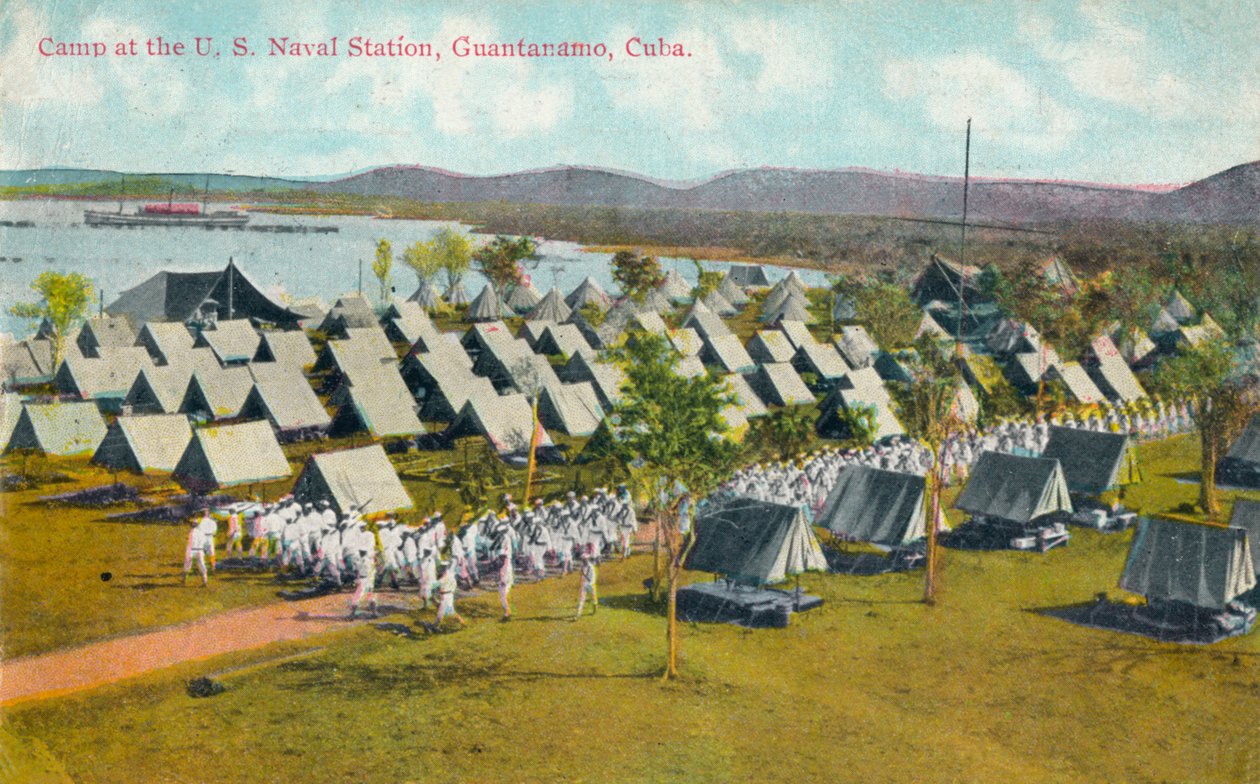 Acampe na estação naval dos EUA, Guatanamo, Cuba, c1911 de Unbekannt