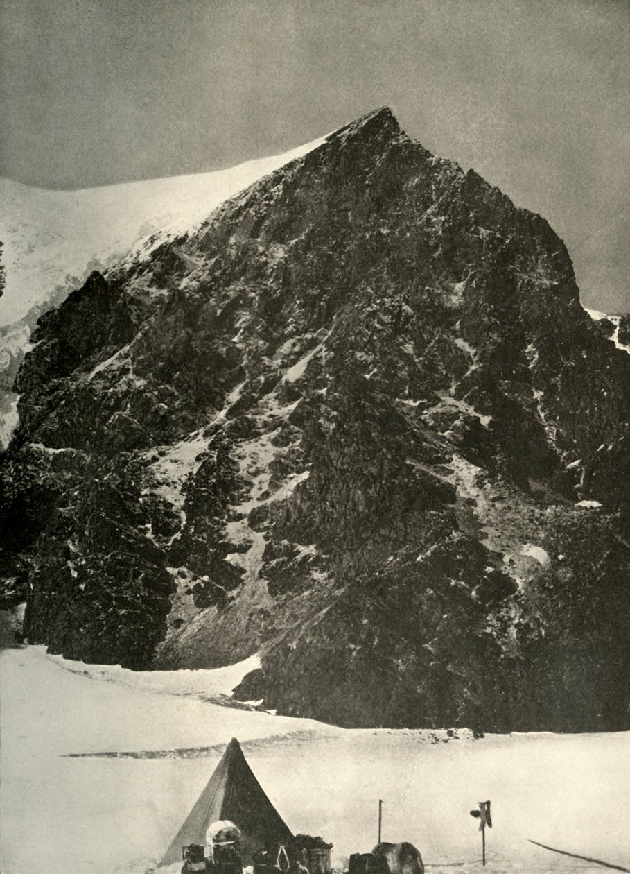 Acampe em 17 de dezembro na Geleira Ferrar abaixo da Rocha Sentinela, 1908, 1909 de Unbekannt