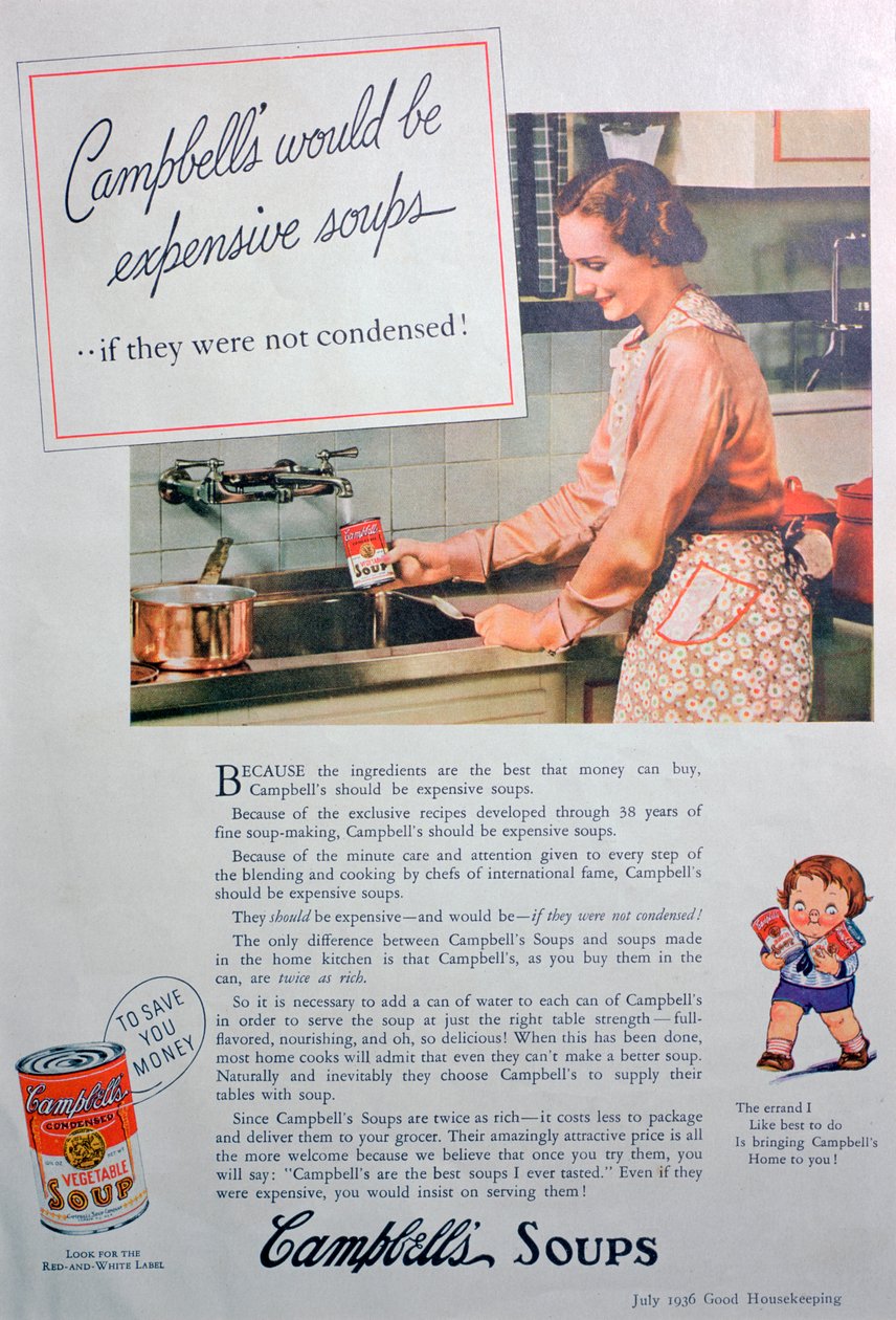 Anúncio de Sopas de Campbells, 1936 de Unbekannt