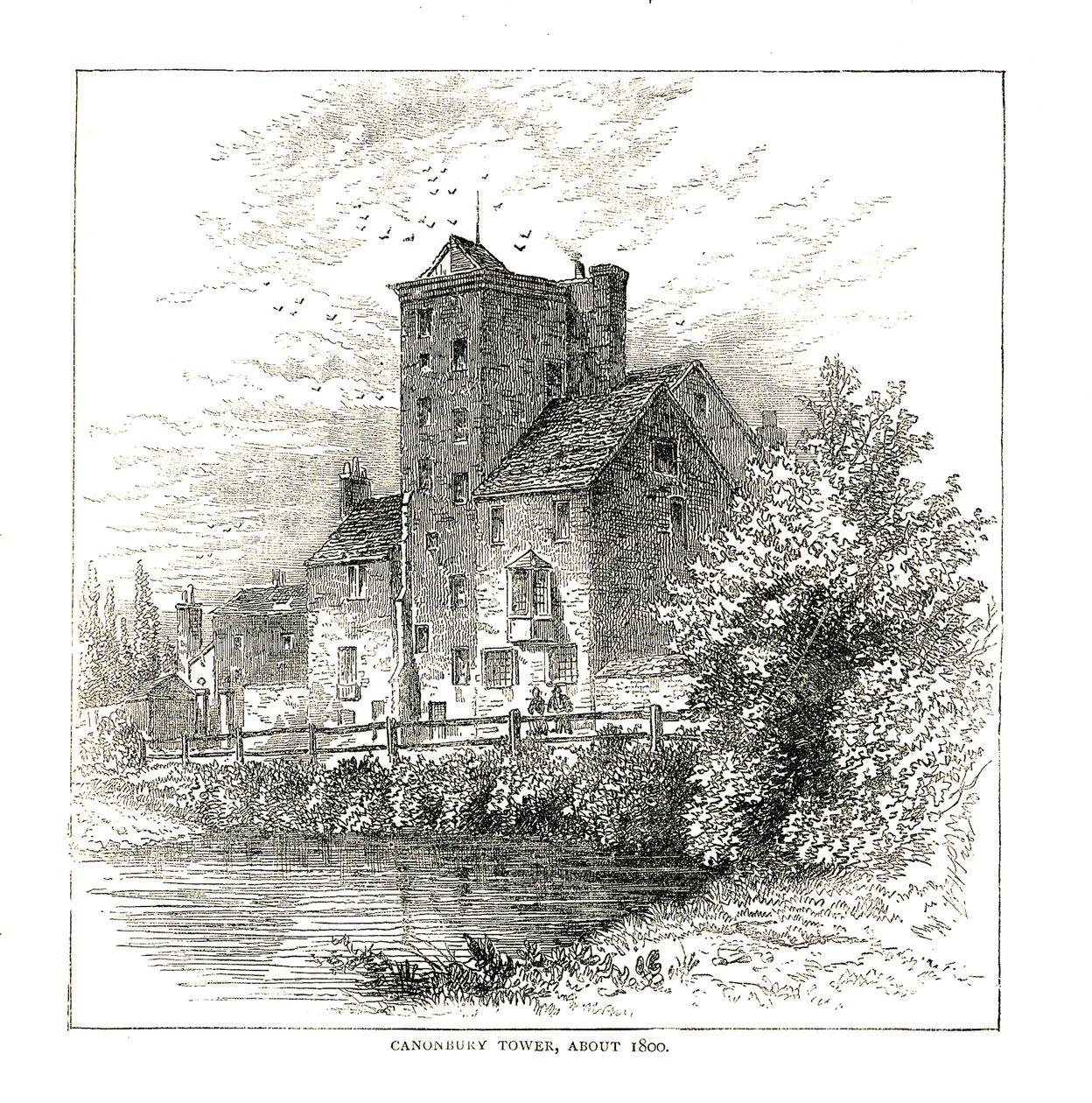 Torre Canonbury Por volta de 1800, 1878 de Unbekannt