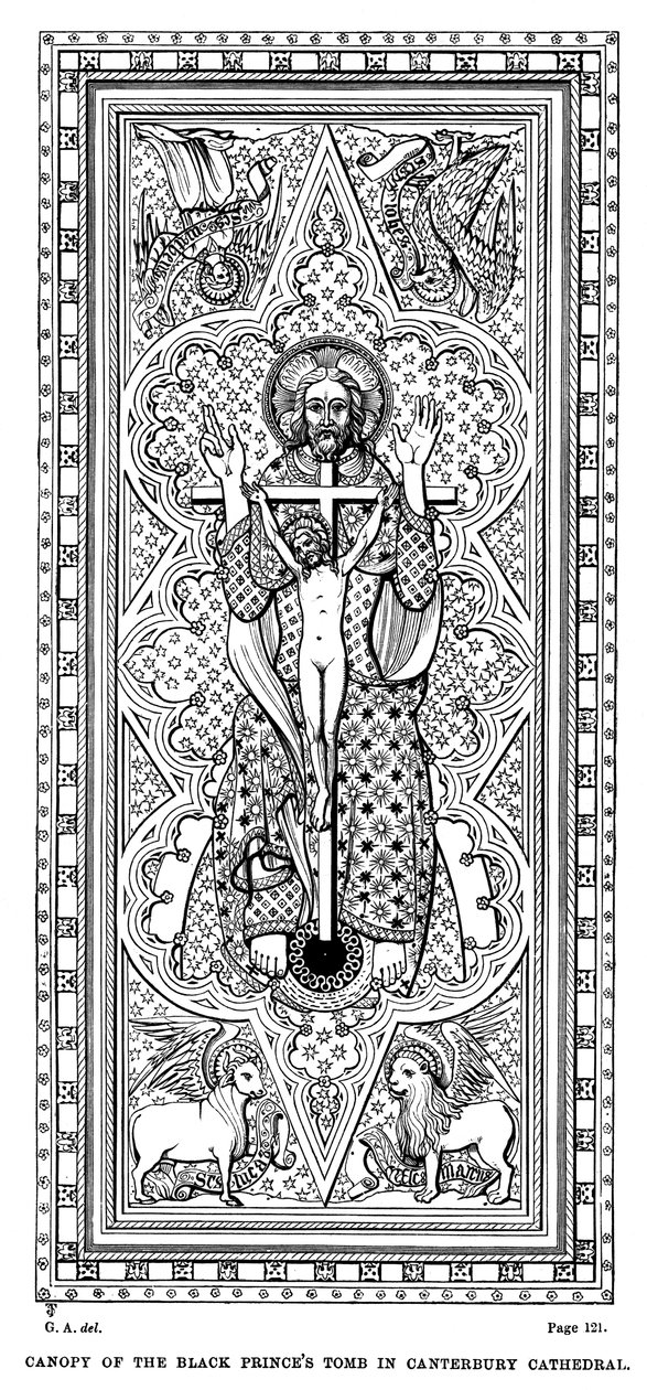 Dossel da tumba dos príncipes negros na Catedral de Canterbury de Unbekannt