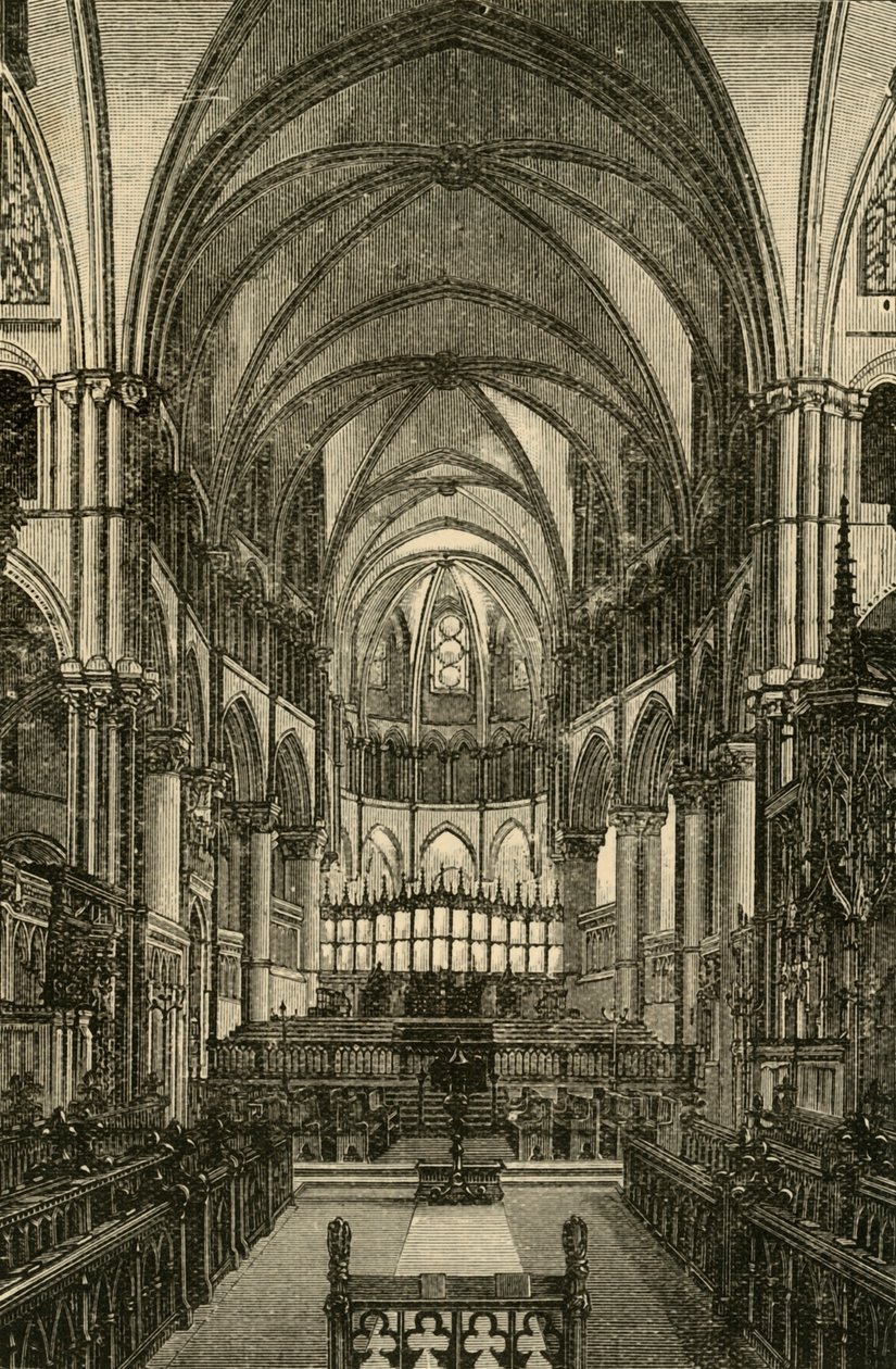 Catedral de Canterbury - o coro, 1898. de Unbekannt