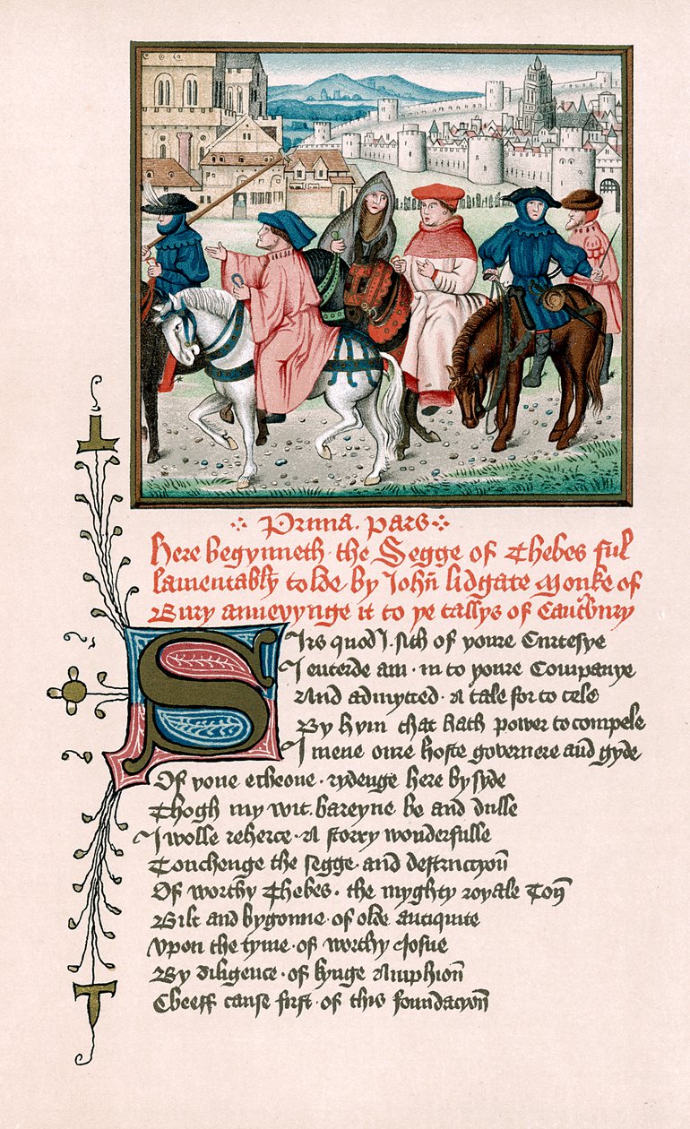 Peregrinos de Cantuária, c1420 século XIX de Unbekannt