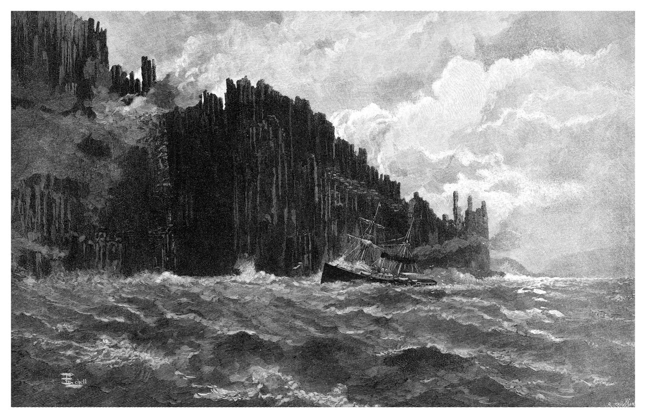 Cape Raoul, Tasmânia, Austrália, 1886 de Unbekannt