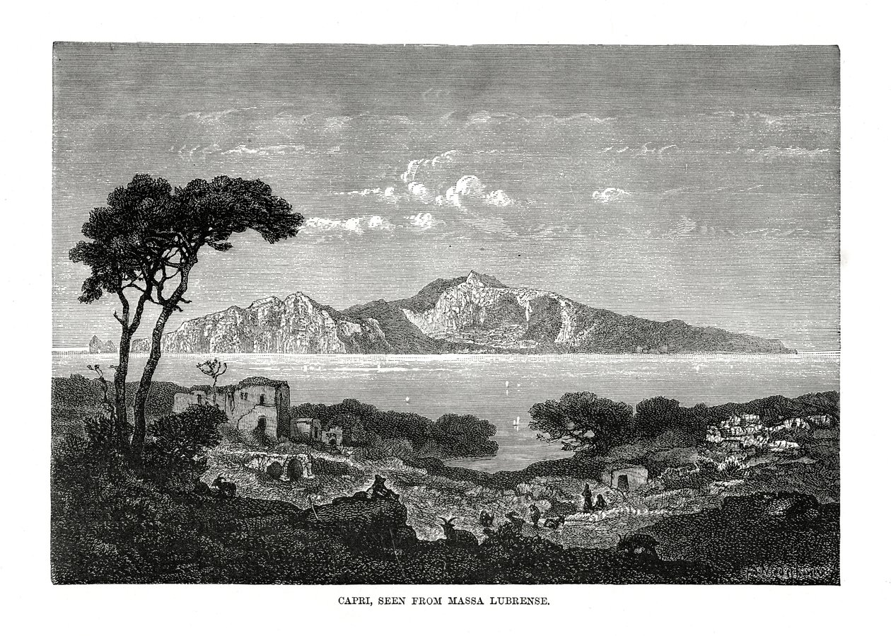 Capri visto de Massa Lubrense, Itália, 1879 de Unbekannt