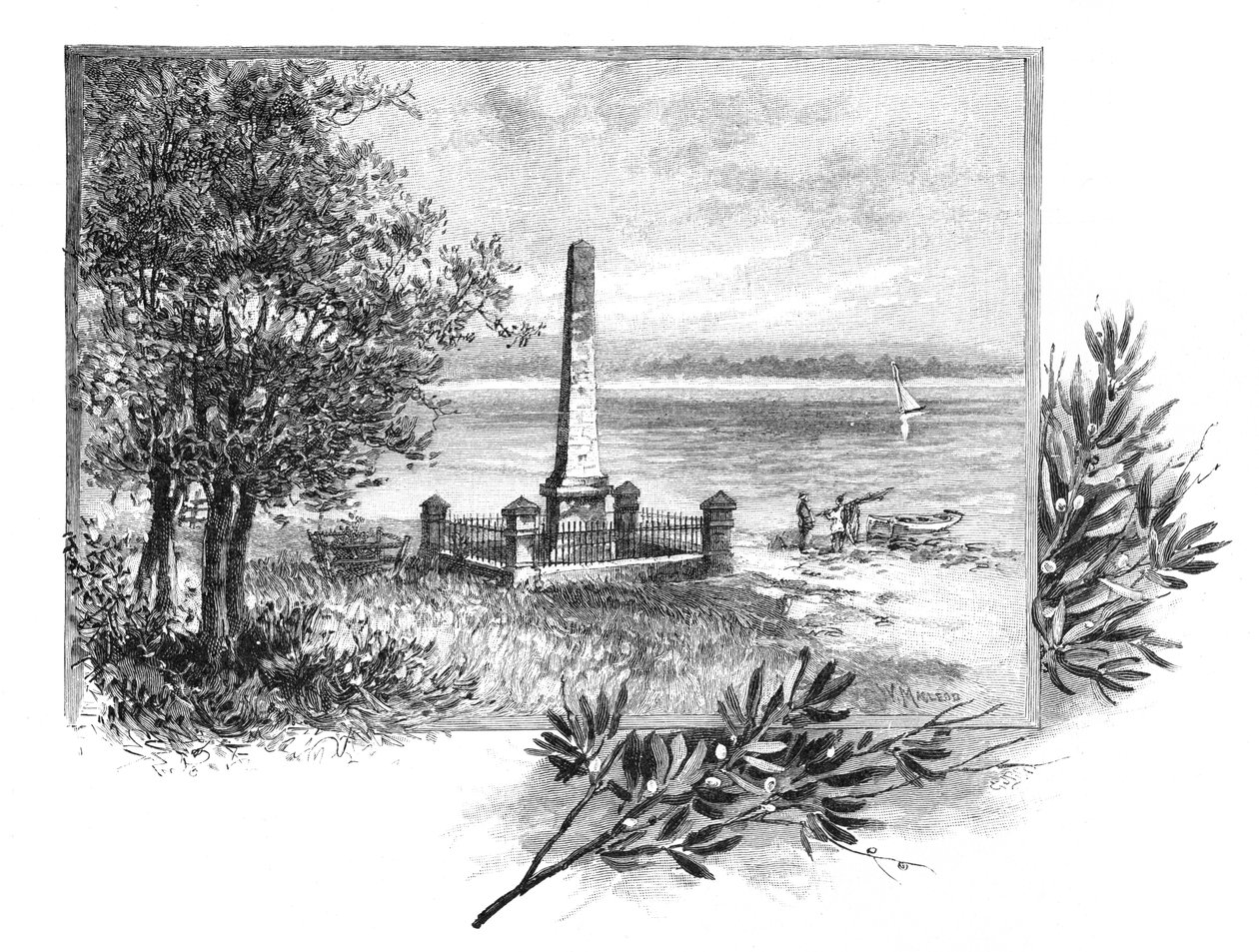 Local de desembarque do Capitão Cooks, Botany Bay, Nova Gales do Sul, Austrália, 1886 de Unbekannt