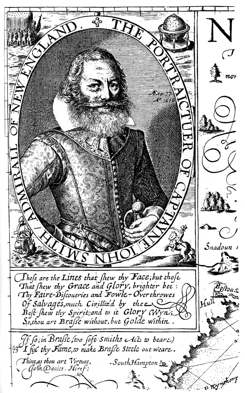 Capitão John Smith, colonizador da Virgínia, 1624, 1893. de Unbekannt