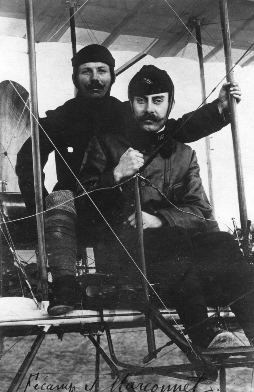 Capitão Marconnet e Tenente Fequant, aviadores do exército francês, c1910 de Unbekannt