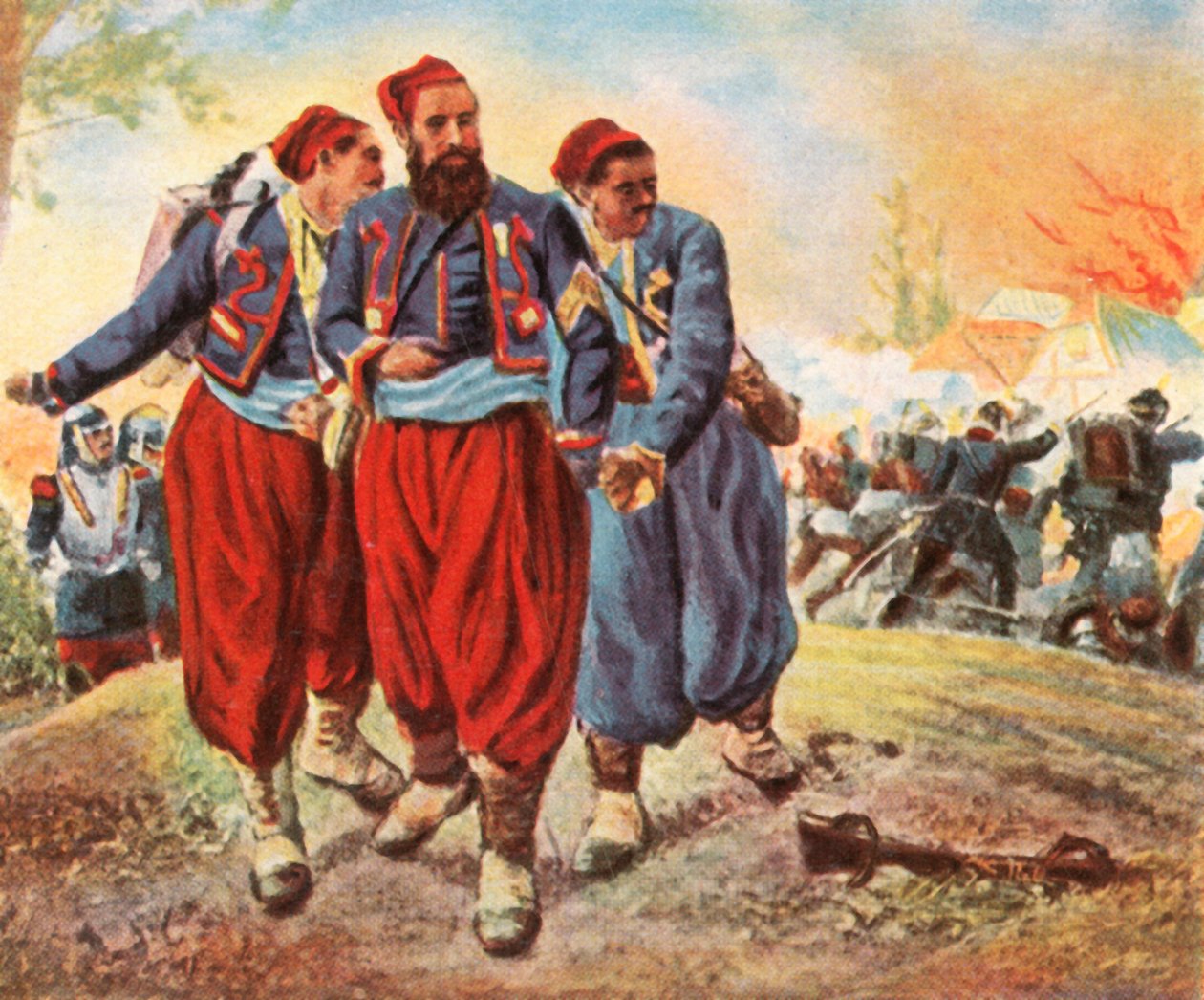 Turcos cativos em Wörth, 6 de agosto de 1870, 1936. de Unbekannt