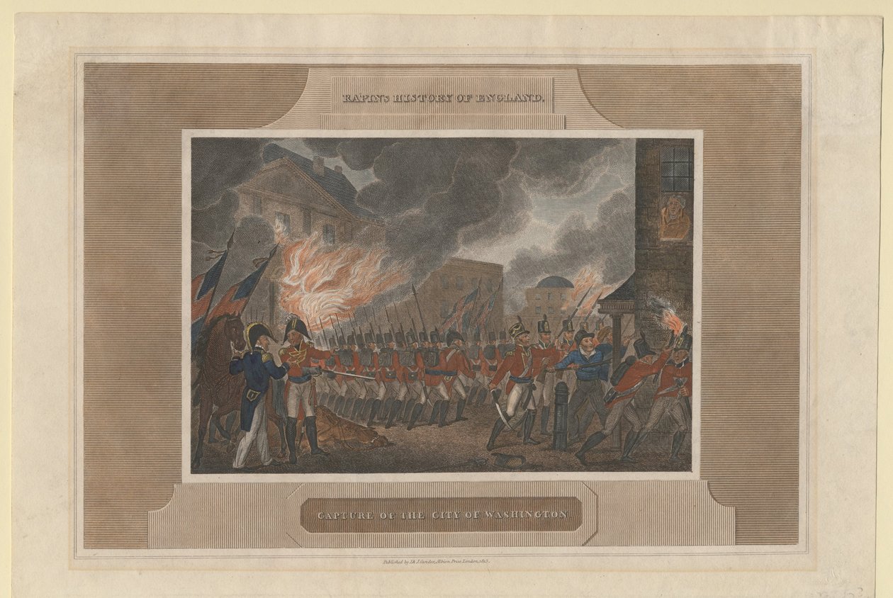 Captura e queima da cidade de Washington, 1815 de Unbekannt